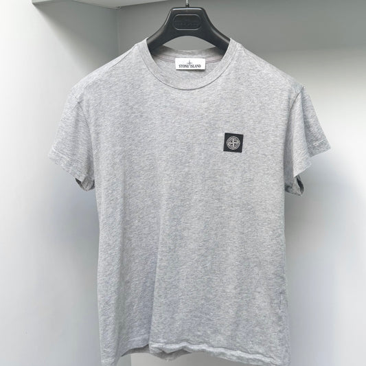 Stone Island Grey Patch Logo T shirt - Medium ptp20”