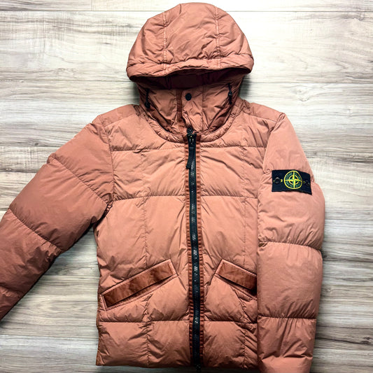 Stone Island Garment Dyed Crinkle Reps NY Down Badge Jacket - Small ptp20”
