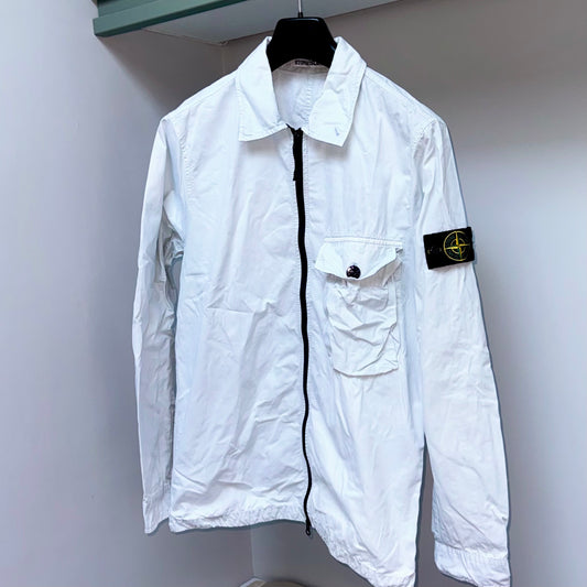 Stone Island Full Zip Badge Overshirt - Medium ptp21”