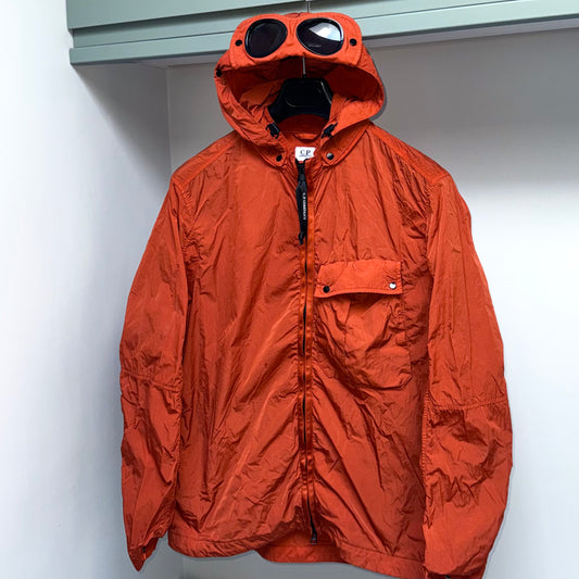 CP Company Orange Chrome-R Nylon Full Zip Goggle Overshirt - XL ptp23”