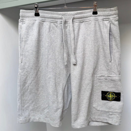 Stone Island Grey Organic Cotton Fleece Shorts - XL 36W