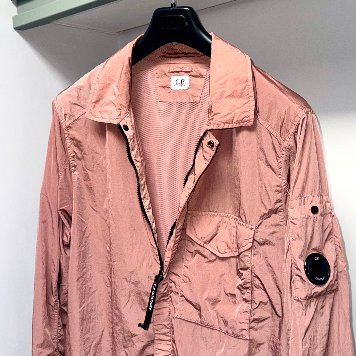 CP Company Chrome-R Nylon Lens Full Zip Overshirt - Large ptp22.5”