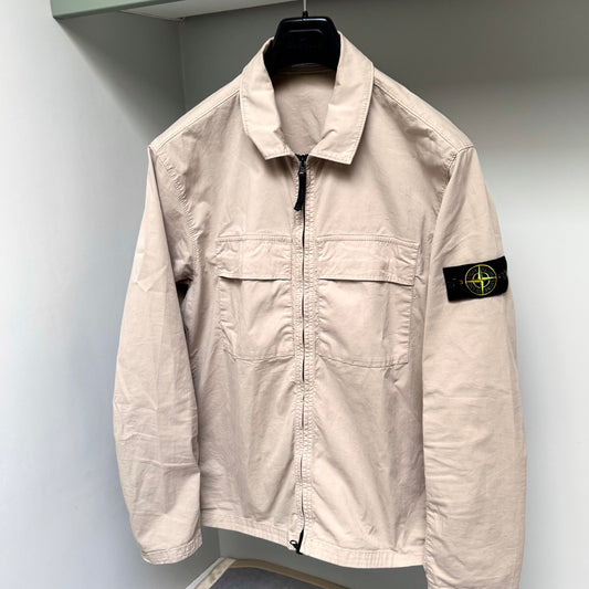 Stone Island Full Zip Badge Overshirt - Large ptp22.5”