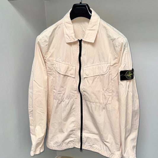 Stone Island Full Zip Badge Overshirt - Medium ptp21.5”