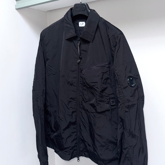 CP Company Chrome Nylon Full Zip Lens Overshirt - Medium ptp21.5”