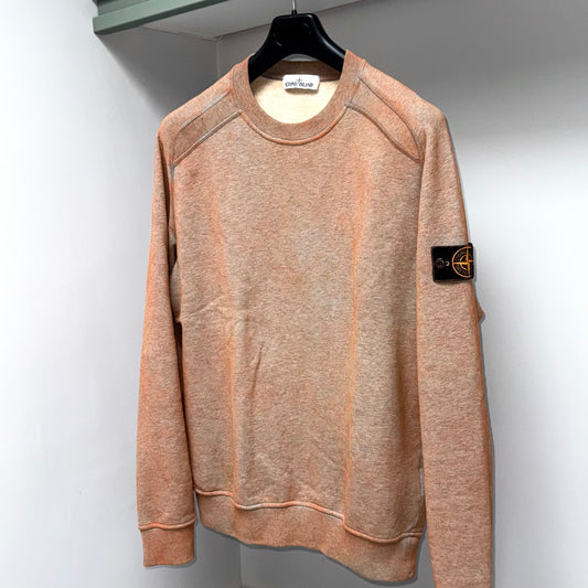 Stone Island Dust Treatment Pullover Badge Sweatshirt - Medium ptp22.5”