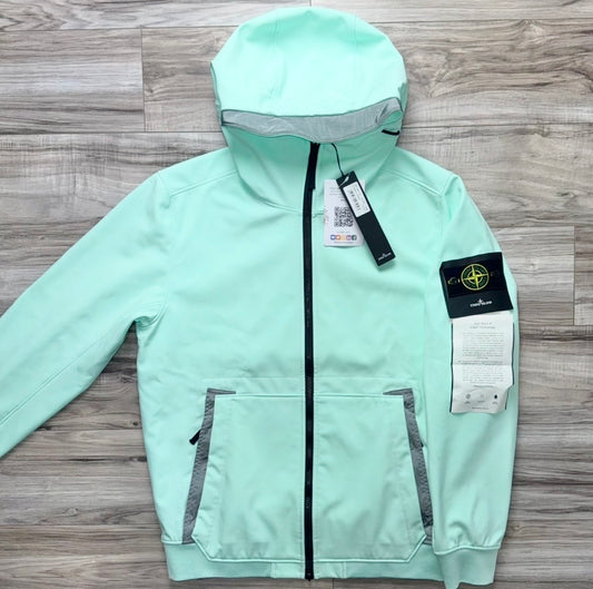 Stone Island Soft Shell-R e.dye Technology Full Zip Badge Jacket - Large ptp22.5”