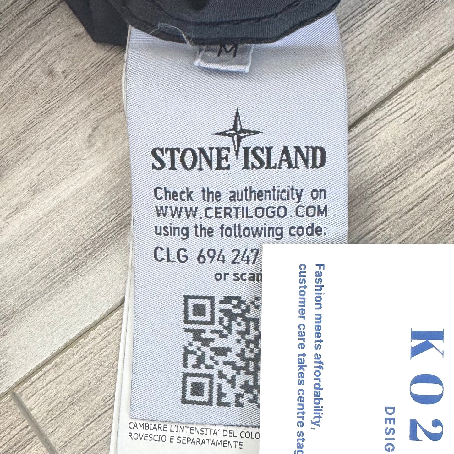 Stone Island Full Zip Badge Overshirt - Medium ptp20.5”