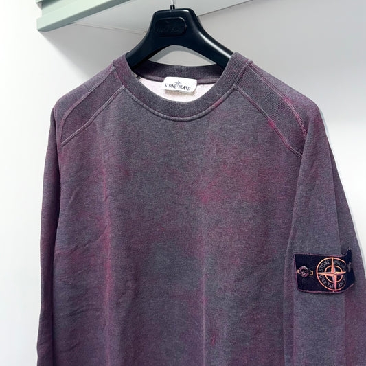 Stone Island Dust Treatment Pullover Badge Sweatshirt - XL ptp24.5”