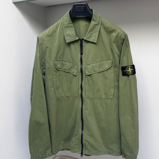 Stone Island Green Full Zip Overshirt - XL ptp23.5”