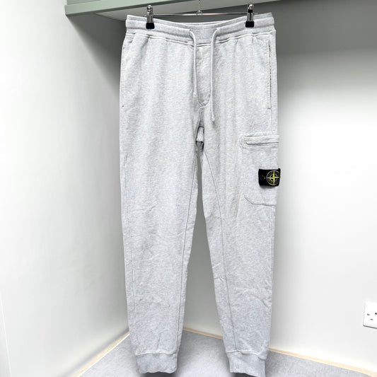 Stone Island Grey Organic Cotton Fleece Joggers - Medium 32W