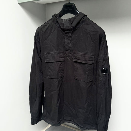 CP Company Hooded Gabardine Quarter Button Up Pullover Lens Smock Overshirt - XL ptp24”