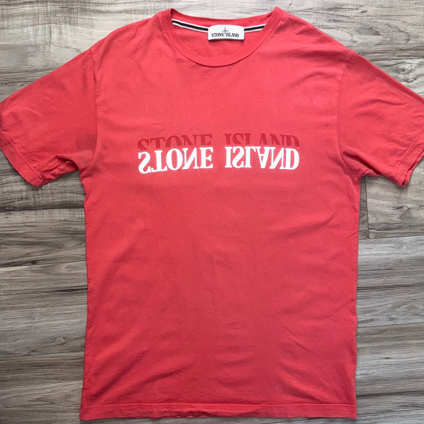Stone Island Spellout Reflective Logo T shirt - Medium