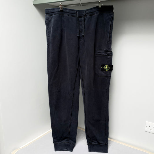 Stone Island Blue Organic Cotton Fleece Joggers - XXL 38W