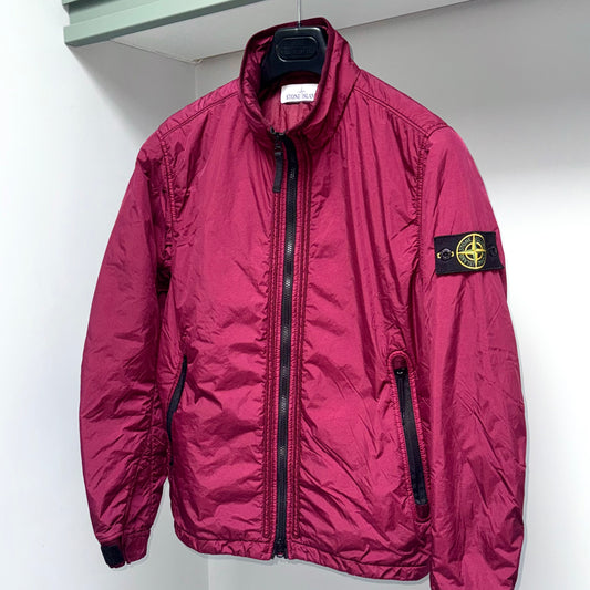 Stone Island Garment Dyed Crinkle Reps NY Full Zip Badge Jacket - Small ptp21”