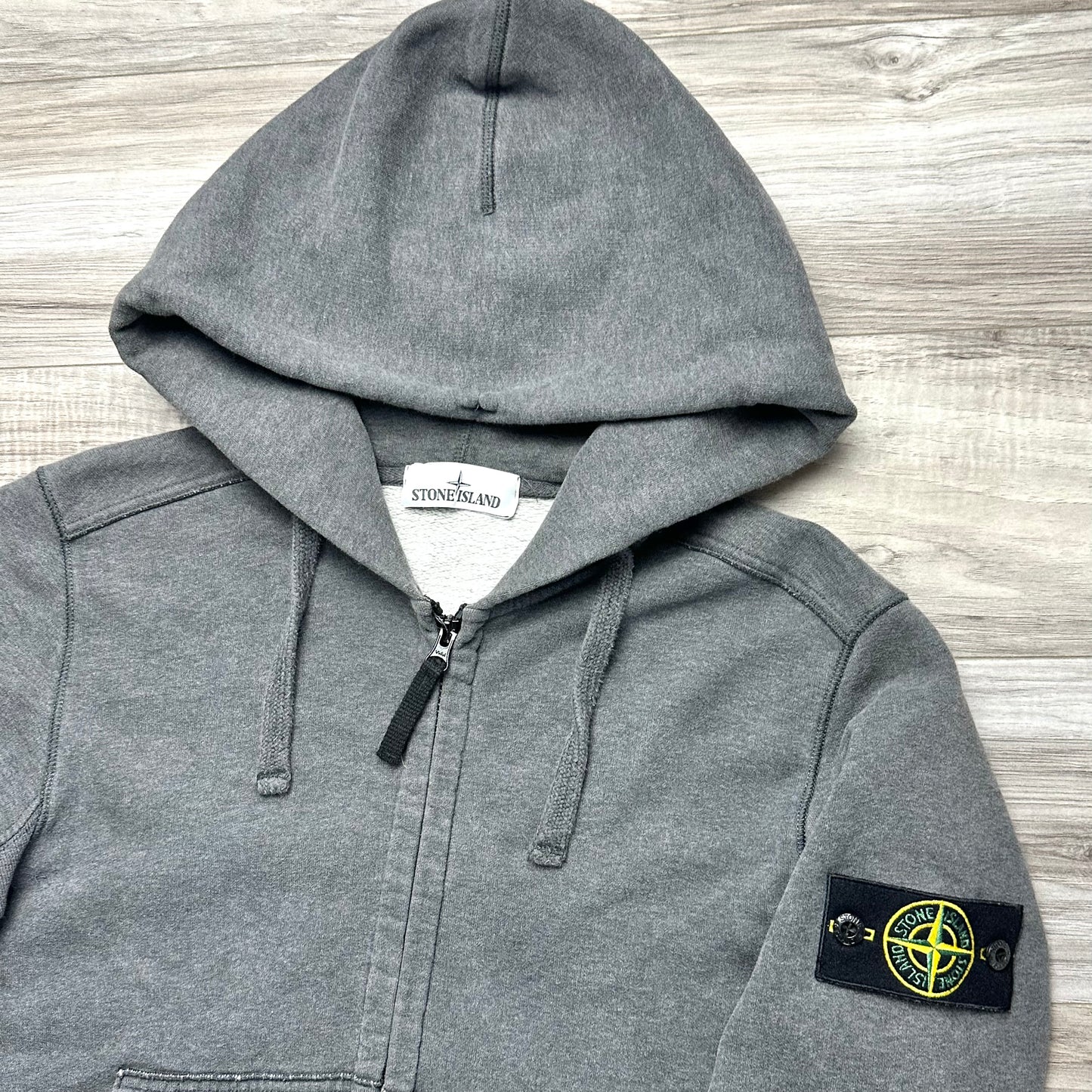 Stone Island Full Zip Badge Hoodie