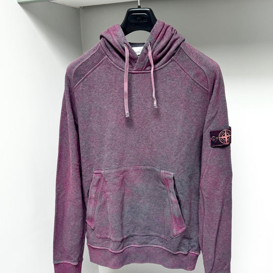 Stone Island Dust Treatment Pullover Badge Hoodie - Medium ptp21.5”