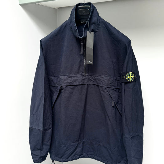 Stone Island Ripstop Quarter Zip Pullover Badge Smock - Medium ptp24.5”