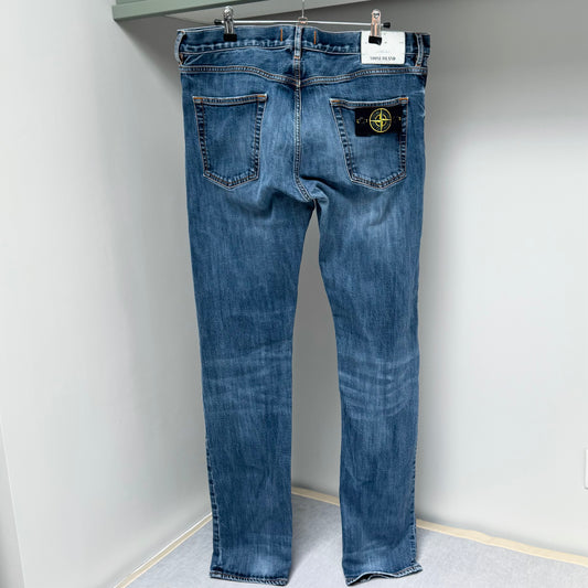 Stone Island Blue Denim Jeans - 34W 34L Slim Fit