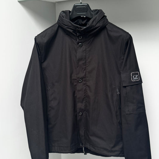 CP Company Black HyST Hydro Stop Tela Full Zip Jacket - Medium ptp22”