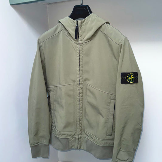 Stone Island Soft Shell-R Full Zip Badge Jacket - Medium ptp20.5”