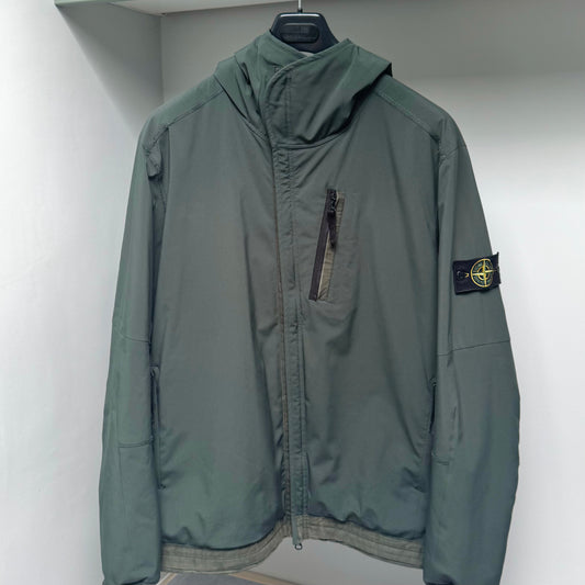 Stone Island Green Soft Shell-R With Primaloft Insulation Technology Full Zip Jacket - 3XL ptp26”