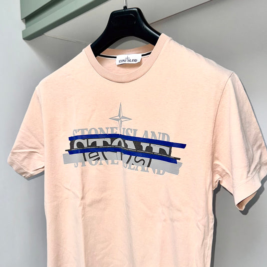 Stone Island Split Logo T shirt - Medium ptp19.5"