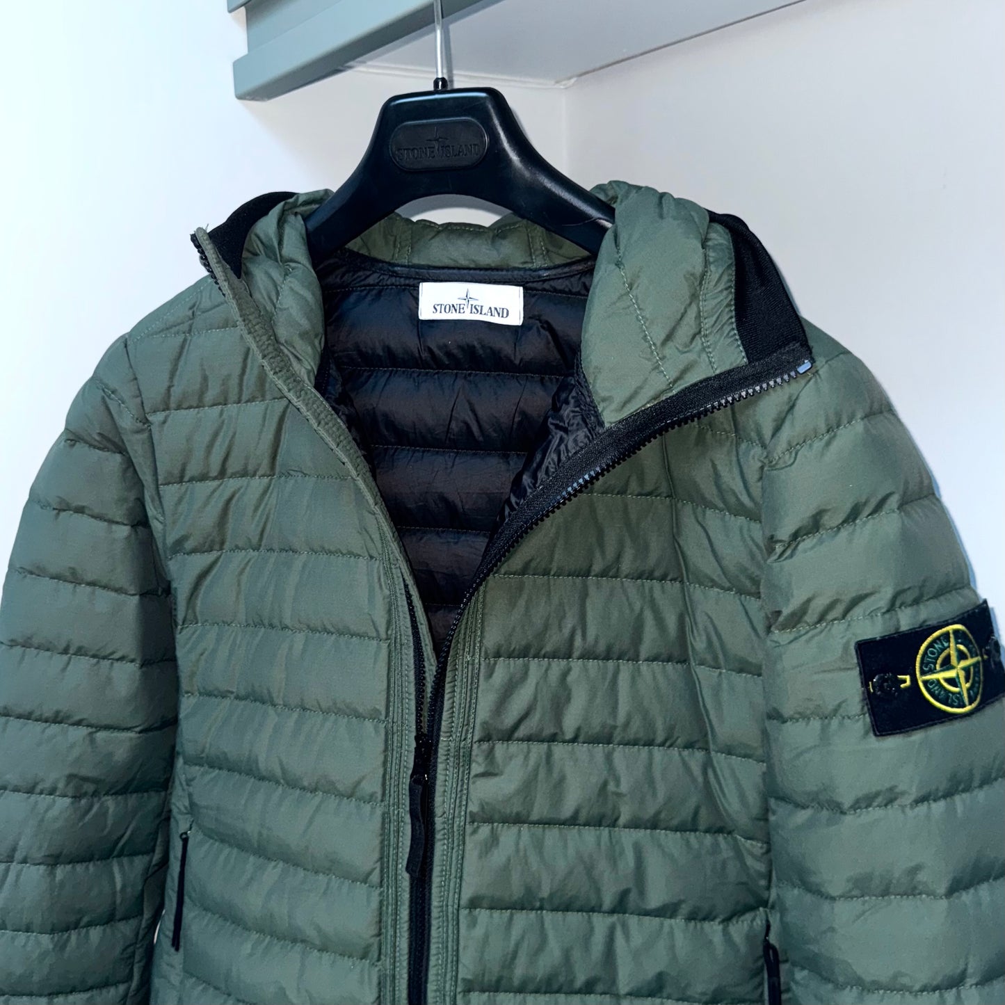 Stone Island O-Cotton / R-Nylon Tela Full Zip Badge Jacket - Small