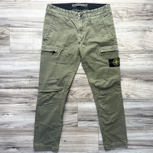 Stone Island Green Cargo Trousers - 30W 28L