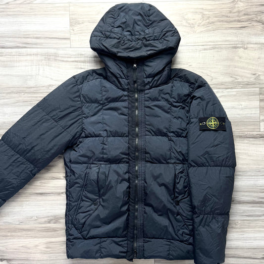 Stone Island Garment Dyed Crinkle Reps NY Down Badge Jacket - Medium ptp21.5”