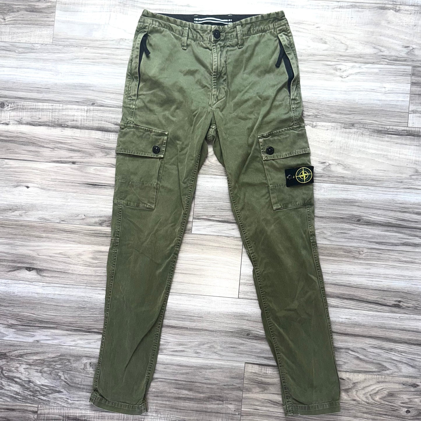 Stone Island Badge Cargo Trousers - 29W 30L
