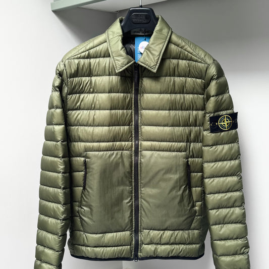 Stone Island Olive Green Bio-Based Ripstop Nylon Down Puffer Jacket - Large
