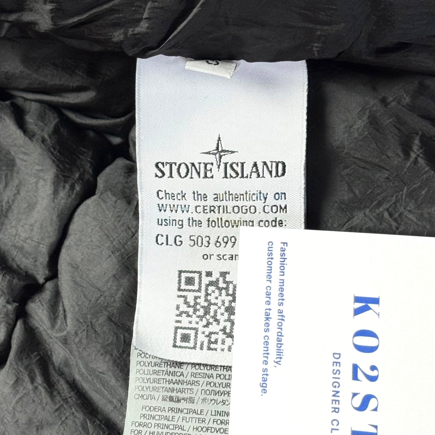 Stone Island Garment Dyed Crinkle Reps NY Down Badge Jacket - Small ptp20.5”
