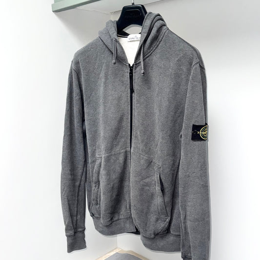 Stone Island Full Zip Badge Hoodie - Large ptp22”