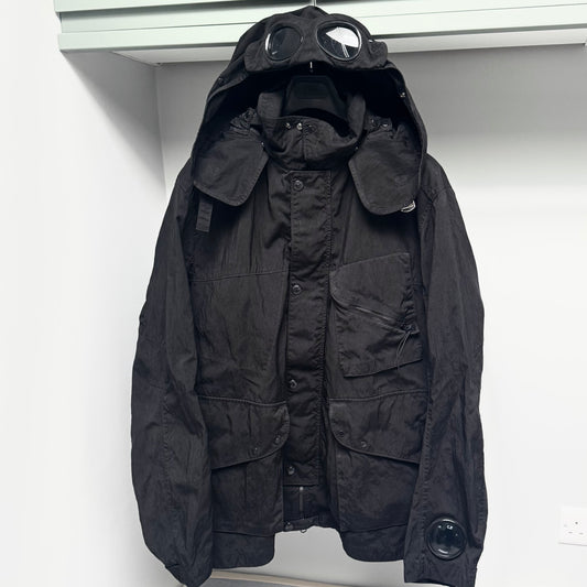 CP Company Black La Mille Quartz Full Zip Goggle Jacket - XL ptp23.5”