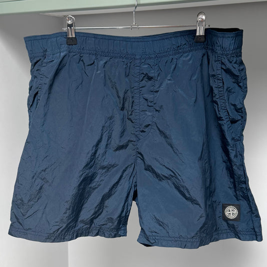 Stone Island Blue Nylon Metal Patch Swim Shorts - XXL 38W
