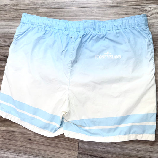 Stone Island Gradiant Spell Out Logo Swim Shorts - 3XL 40W