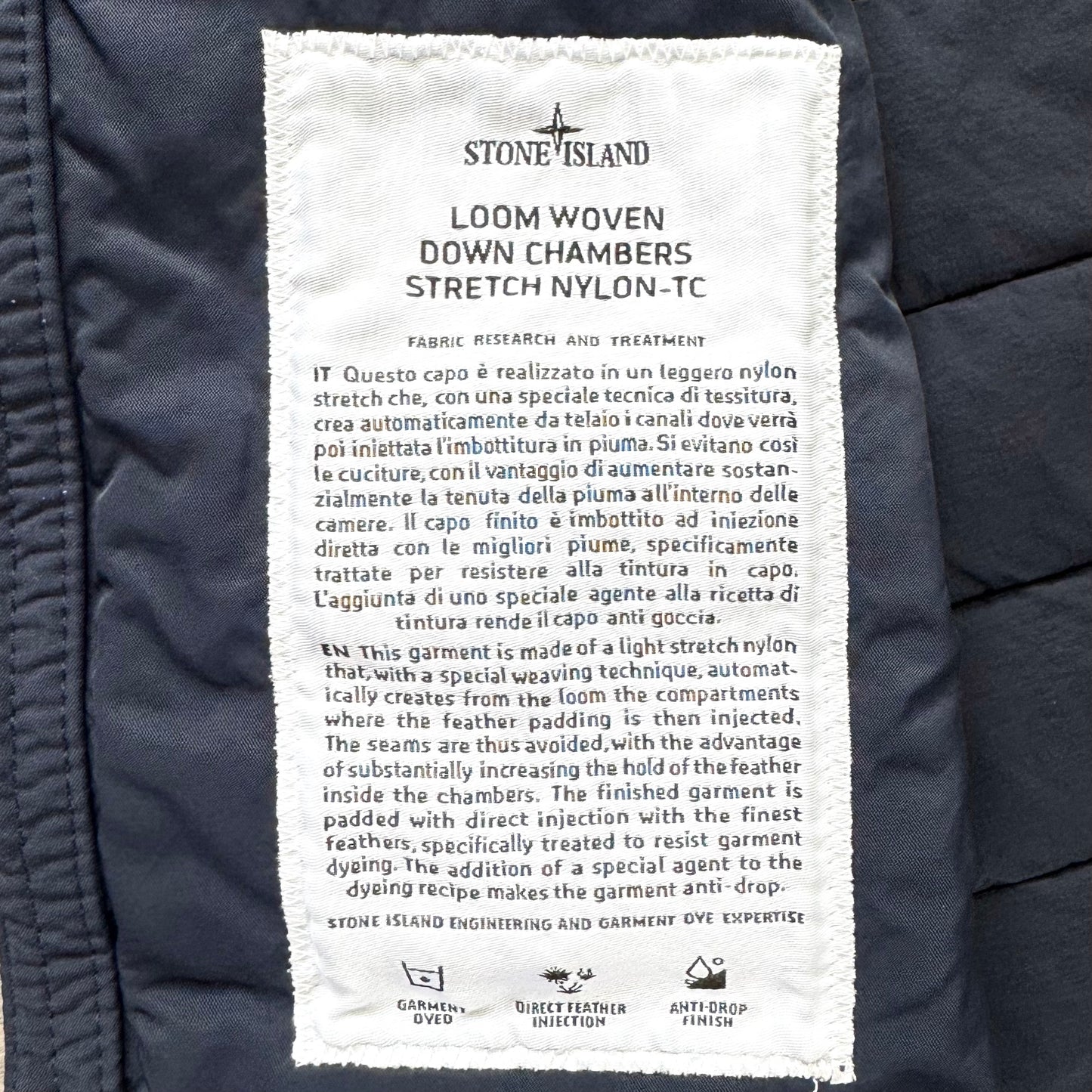 Stone Island Loom Woven Down Chambers Stretch Nylon-TC Patch Gilet - Small ptp19.5"