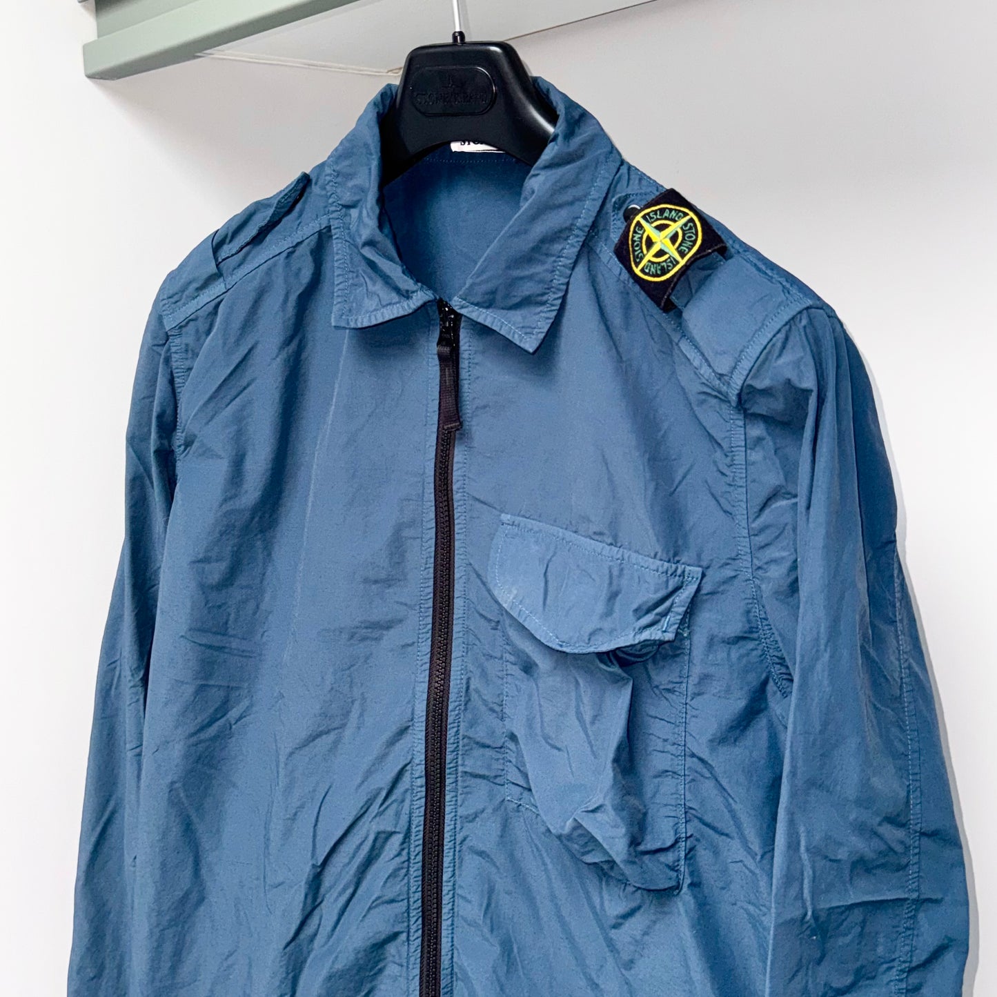 Stone Island Naslan Full Zip Shoulder Badge Overshirt - Medium ptp21.5”