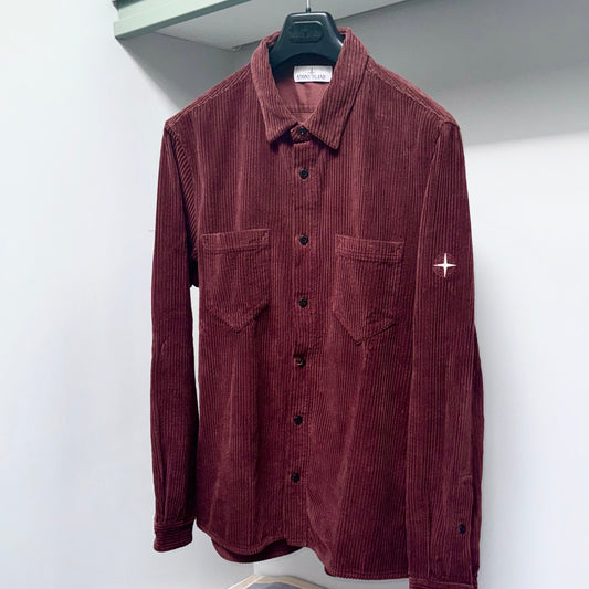 Stone Island Corduroy Button Up Overshirt - XL ptp23.5”