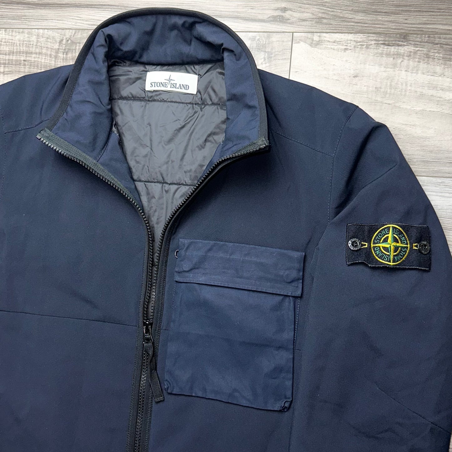 Stone Island Soft Shell-R With Primaloft Insulation Technology Badge Jacket