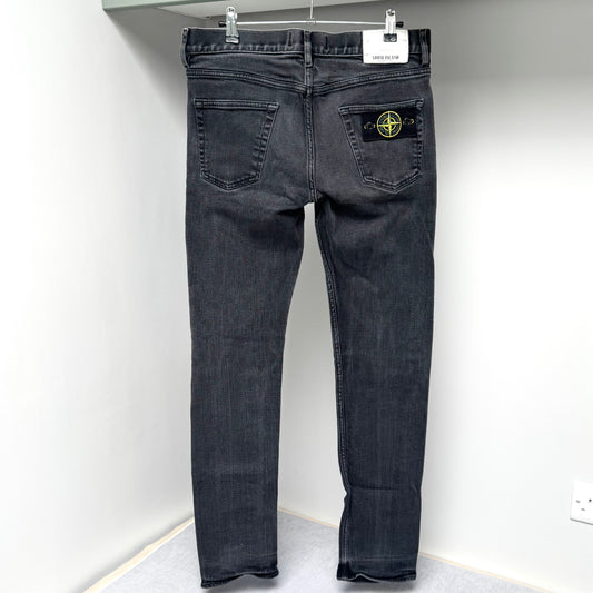 Stone Island Black Denim Jeans - 30W 32L Regular Tapered Fit