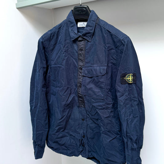 Stone Island Button Up Badge Overshirt - Medium ptp21”