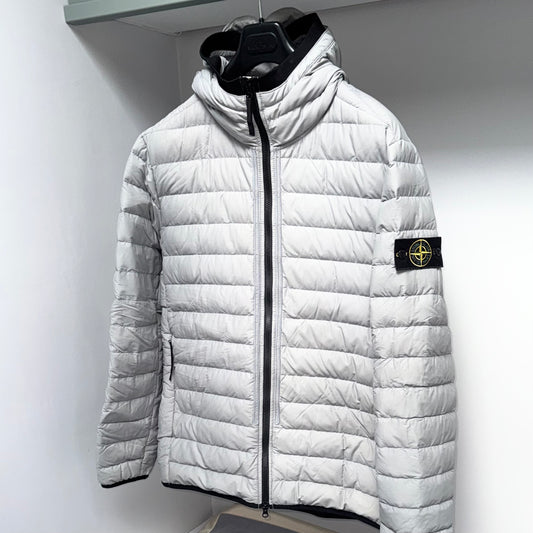 Stone Island O-Cotton / R-Nylon Tela Full Zip Badge Jacket - XXL ptp24.5”