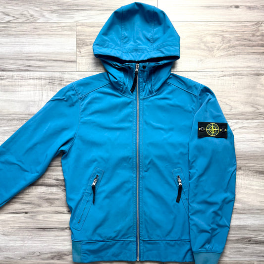 Stone Island Light Soft Shell-R Full Zip Badge Jacket - Small ptp20”