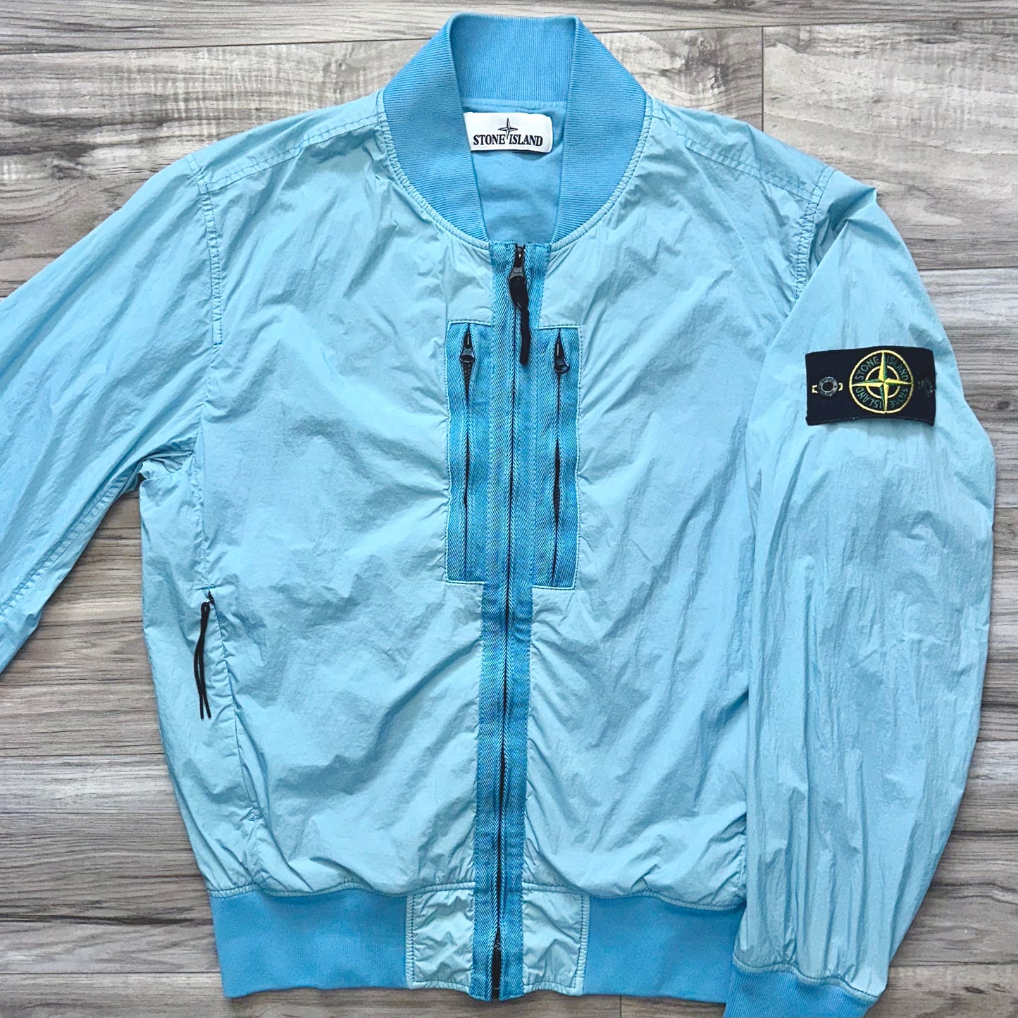 Stone Island Garment Dyed Crinkle Reps NY Badge Jacket