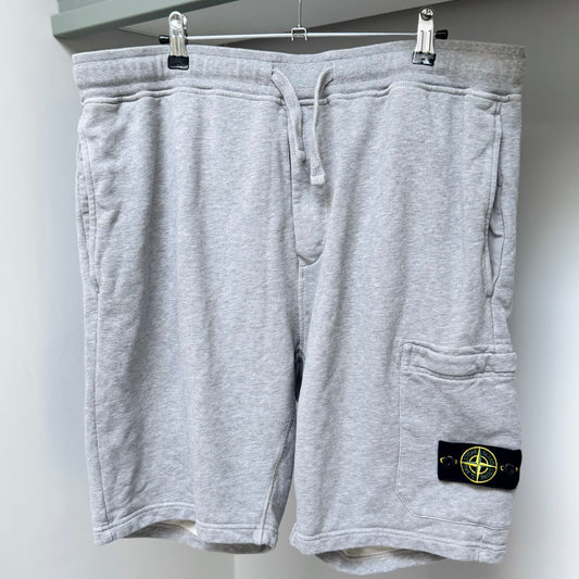 Stone Island Grey Organic Cotton Fleece Shorts - XXL 38W