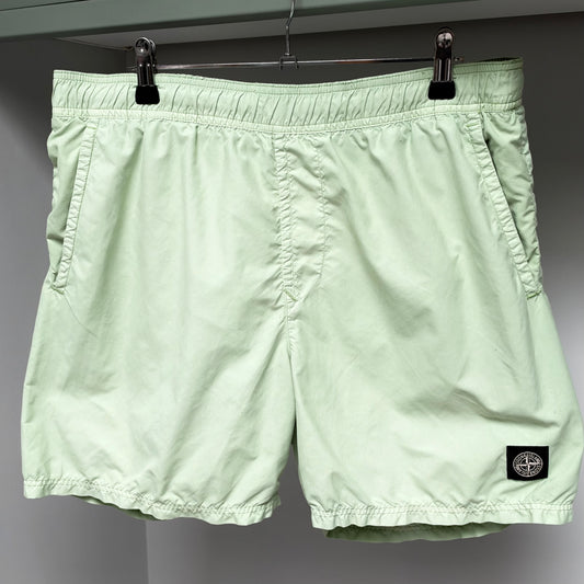 Stone Island Light Green Patch Swim Shorts - Large 34W