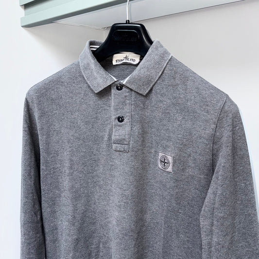 Stone Island Long Sleeve Patch Polo - Medium ptp19.5"