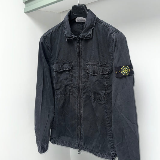 Stone Island Full Zip Badge Overshirt - Medium ptp21”
